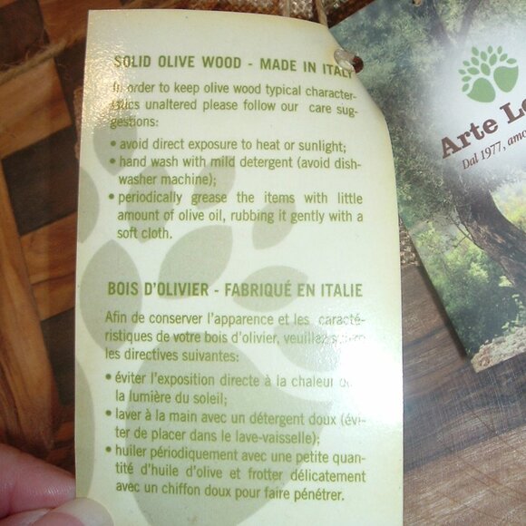 NEW Arte Legno Solid Olive Wood Checkerboard Set Made in Italy - NEW with tags! - Picture 3 of 5